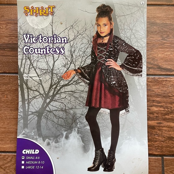 Victorian Countess Kids Vampire costume size Small - Picture 3 of 6